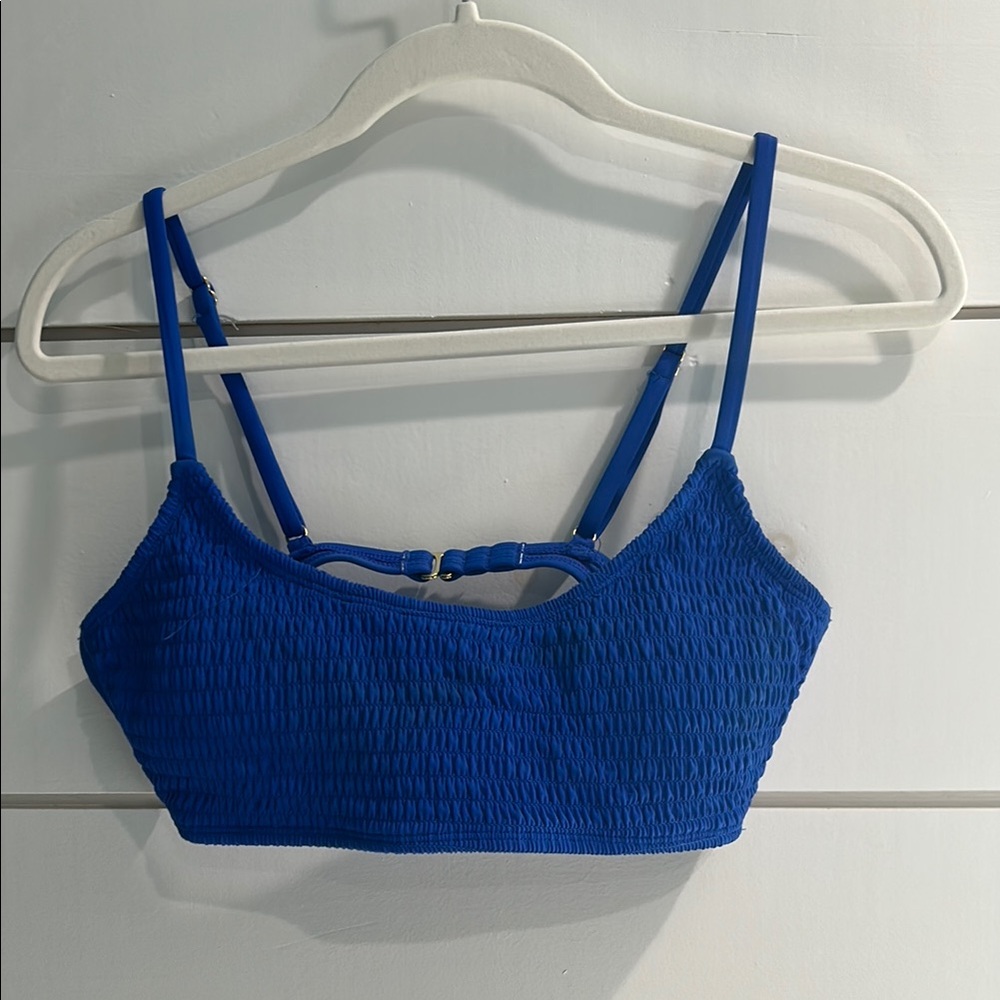 Blue Smocked Bralette